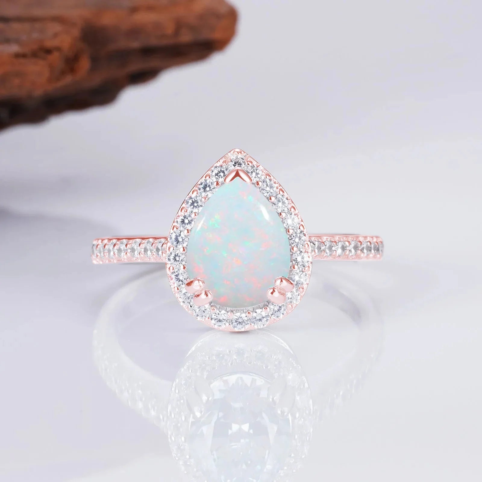 Nia Morganite Ring Rose Gold