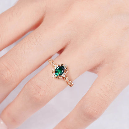 Fia Emerald Ring Gold
