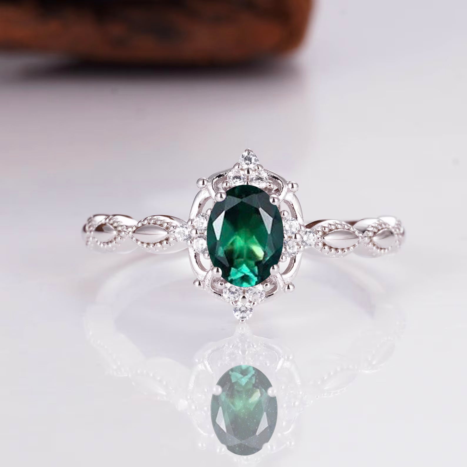 Fia Emerald Ring Gold