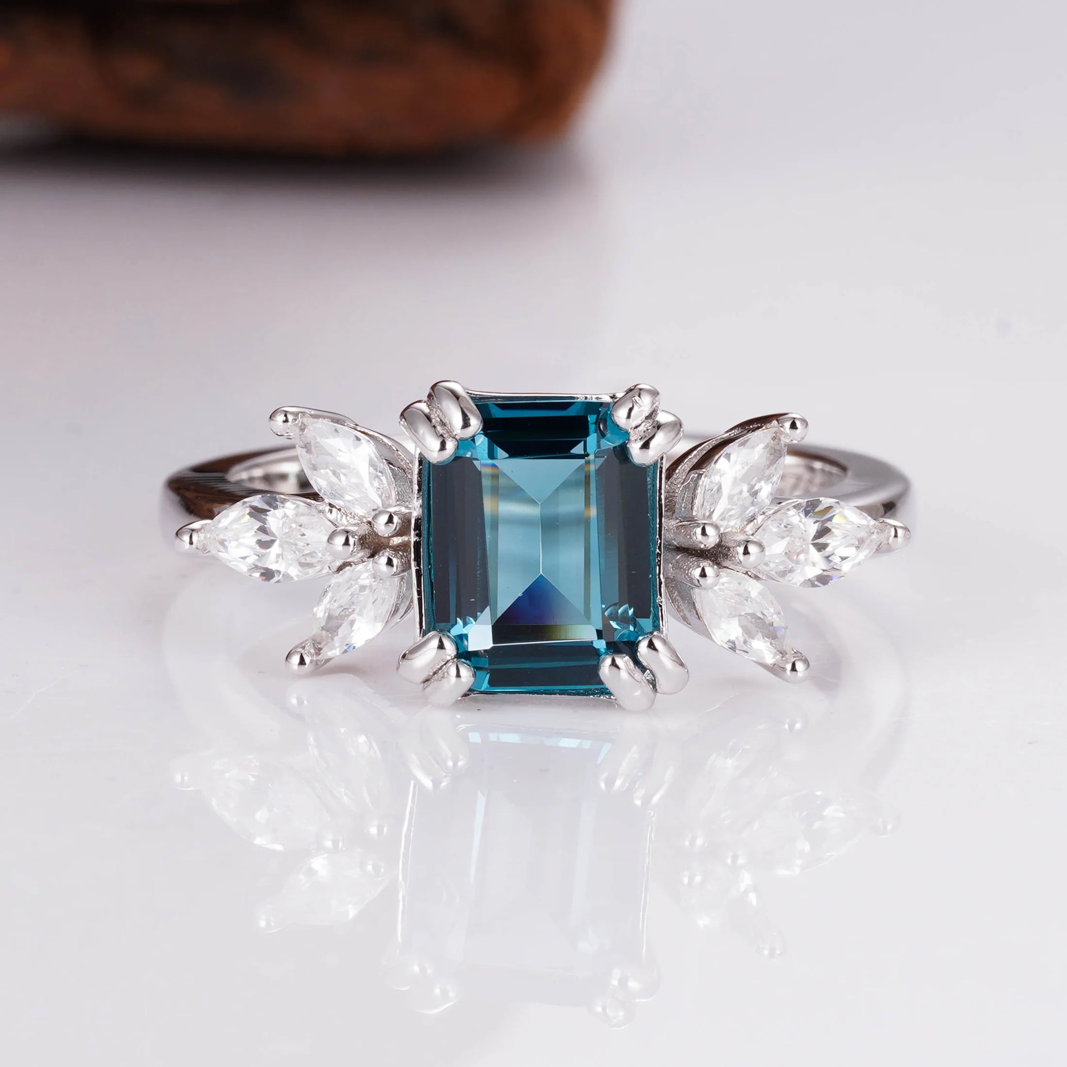 Ivy London Blue Topaz Ring Sterling Silver