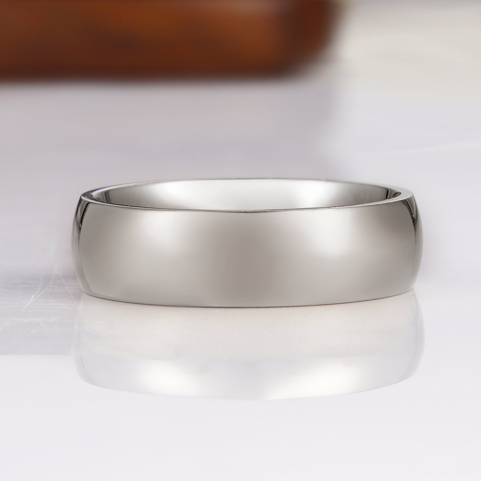 Troy 6mm Tungsten Men's Wedding Band Silver