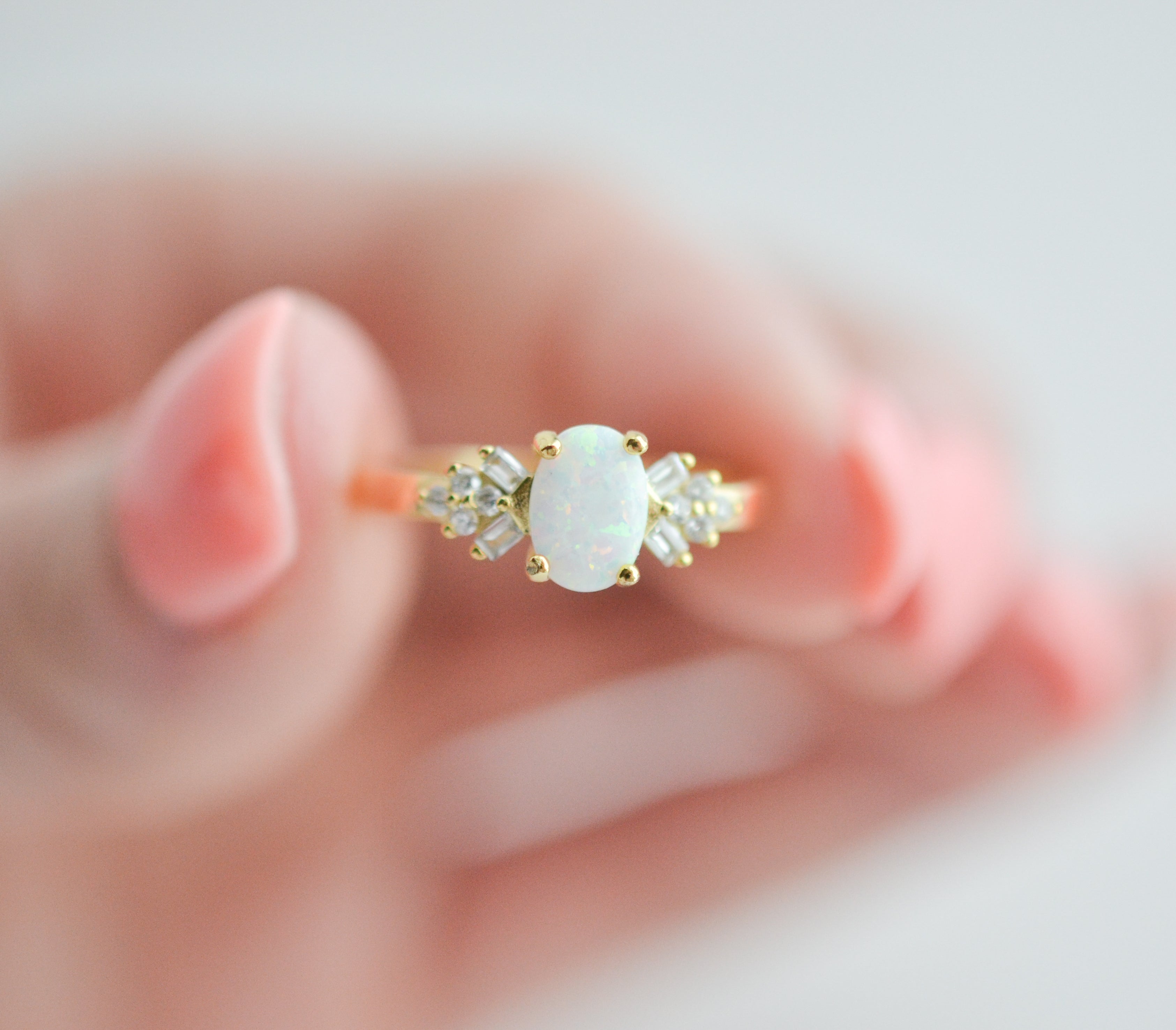 Kiv Opal Ring Rose Gold