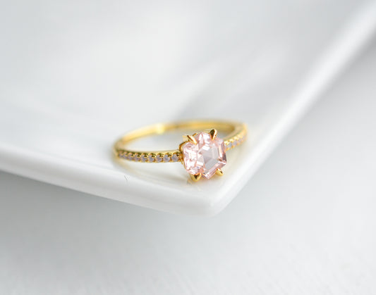 Emma Morganite & Opal Ring