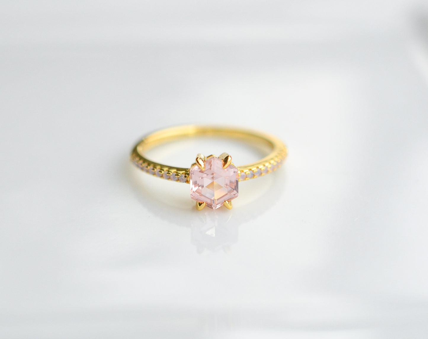 Emma Morganite & Opal Ring