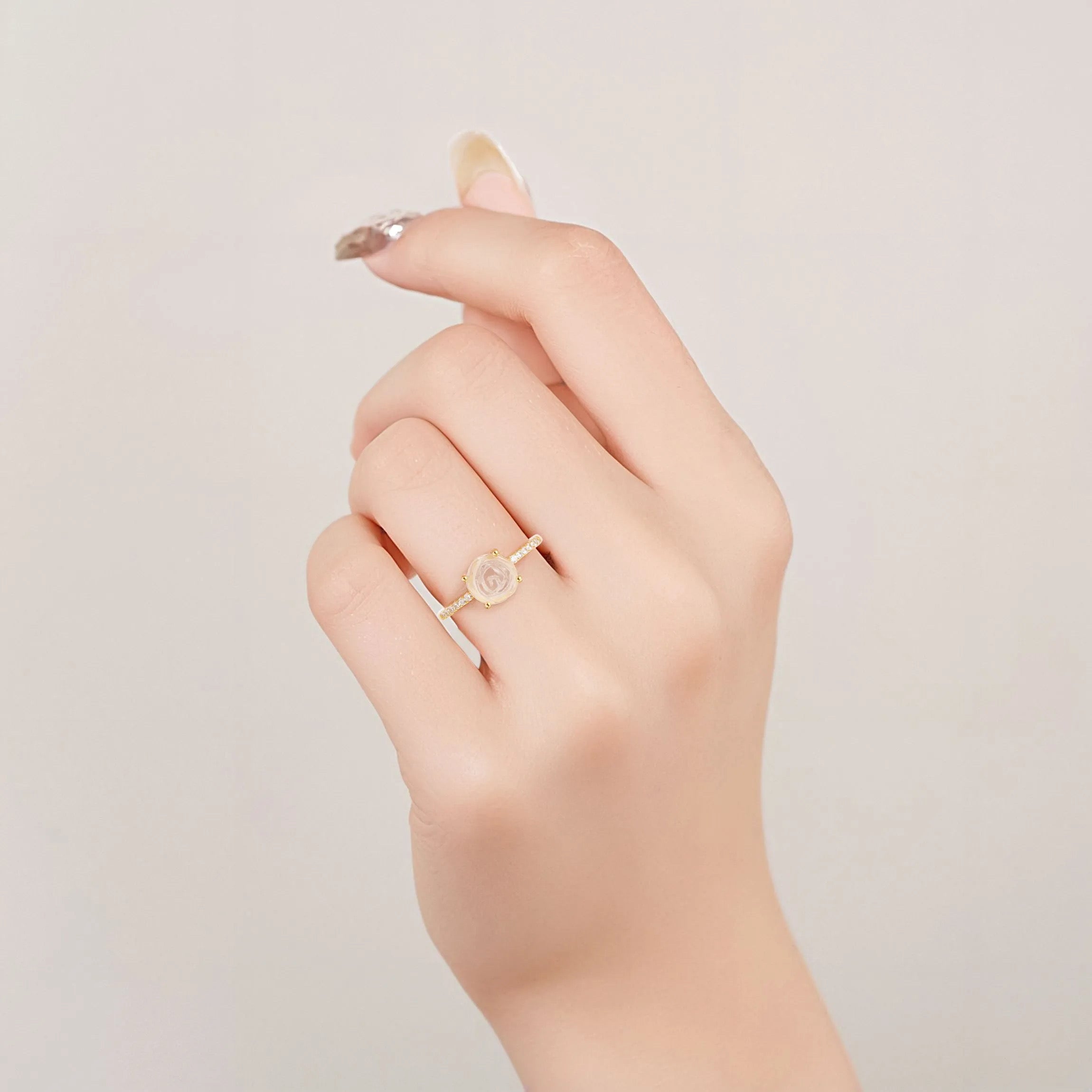 Rebecca Rose Quartz Ring