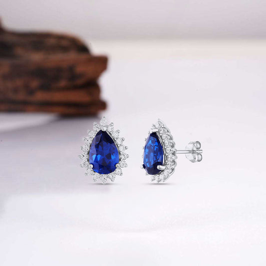 Ina Sapphire Earrings Sterling Silver