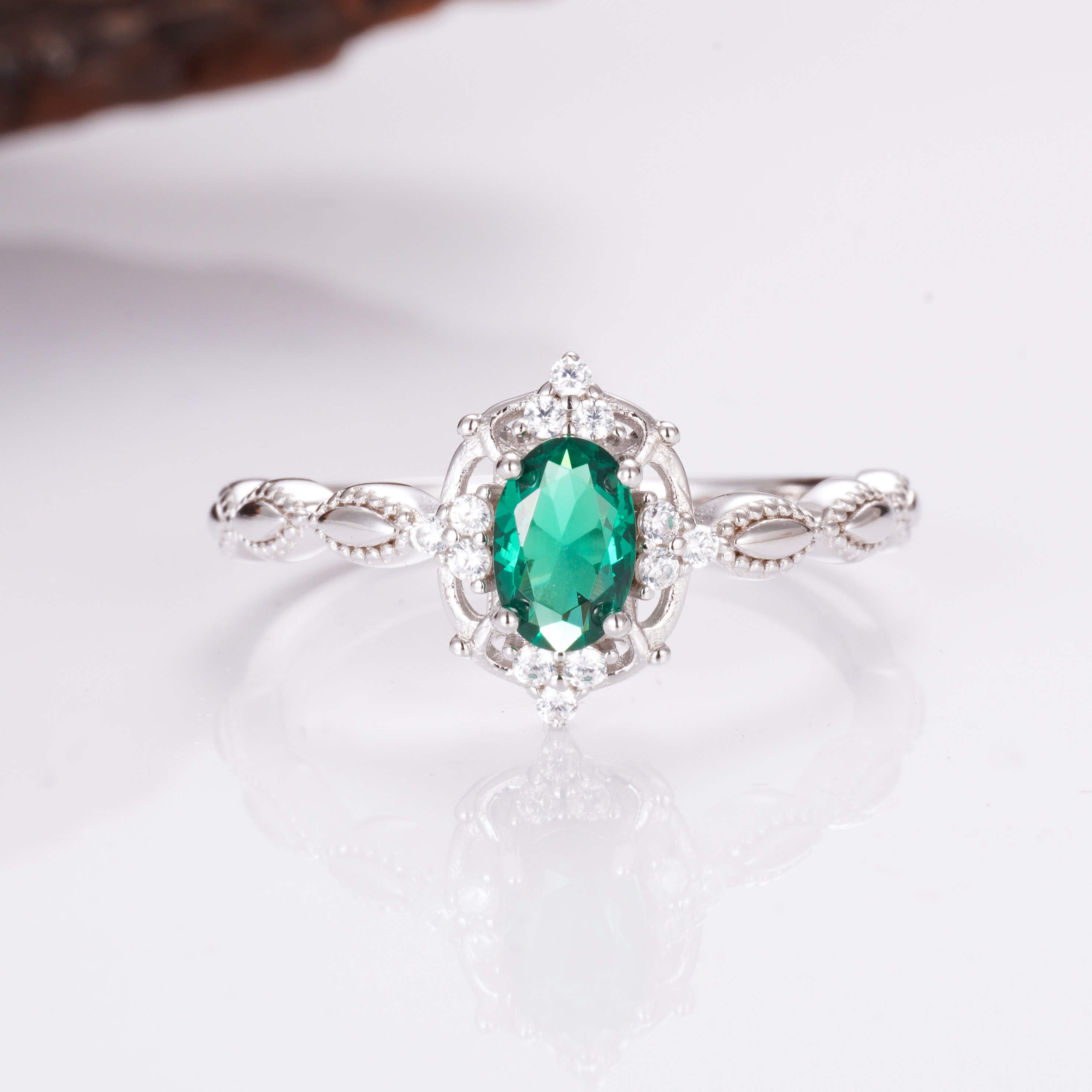 Fia Emerald Ring Gold