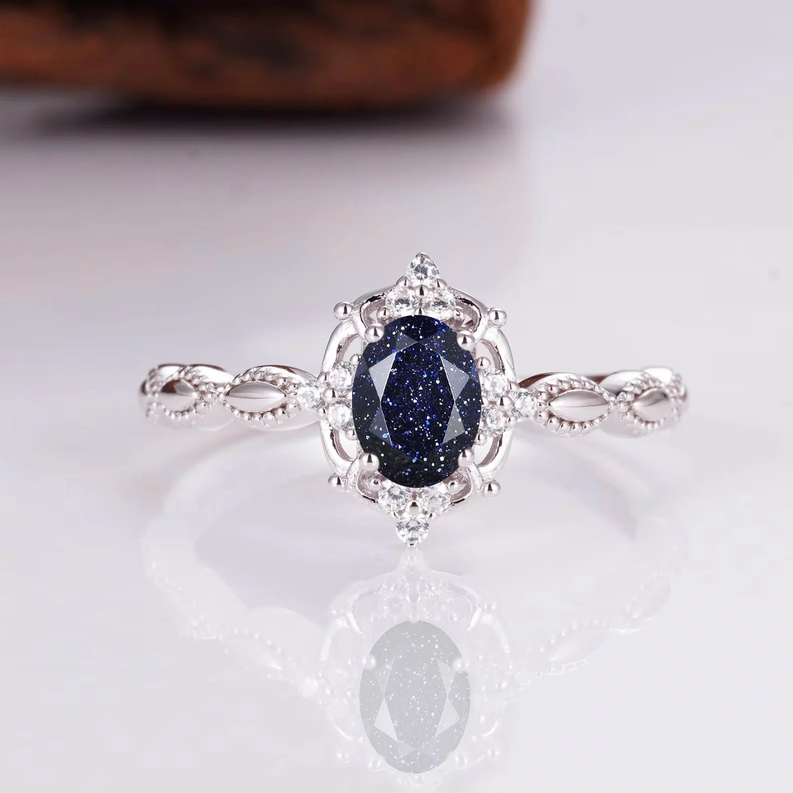 Fia Sapphire Ring Sterling Silver