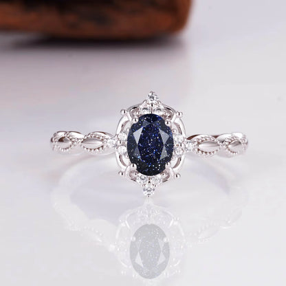 Fia Sapphire Ring Sterling Silver