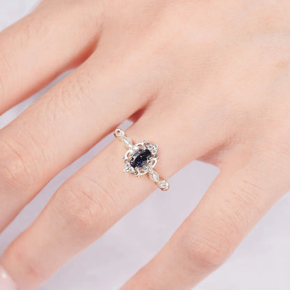 Fia Sapphire Ring Sterling Silver