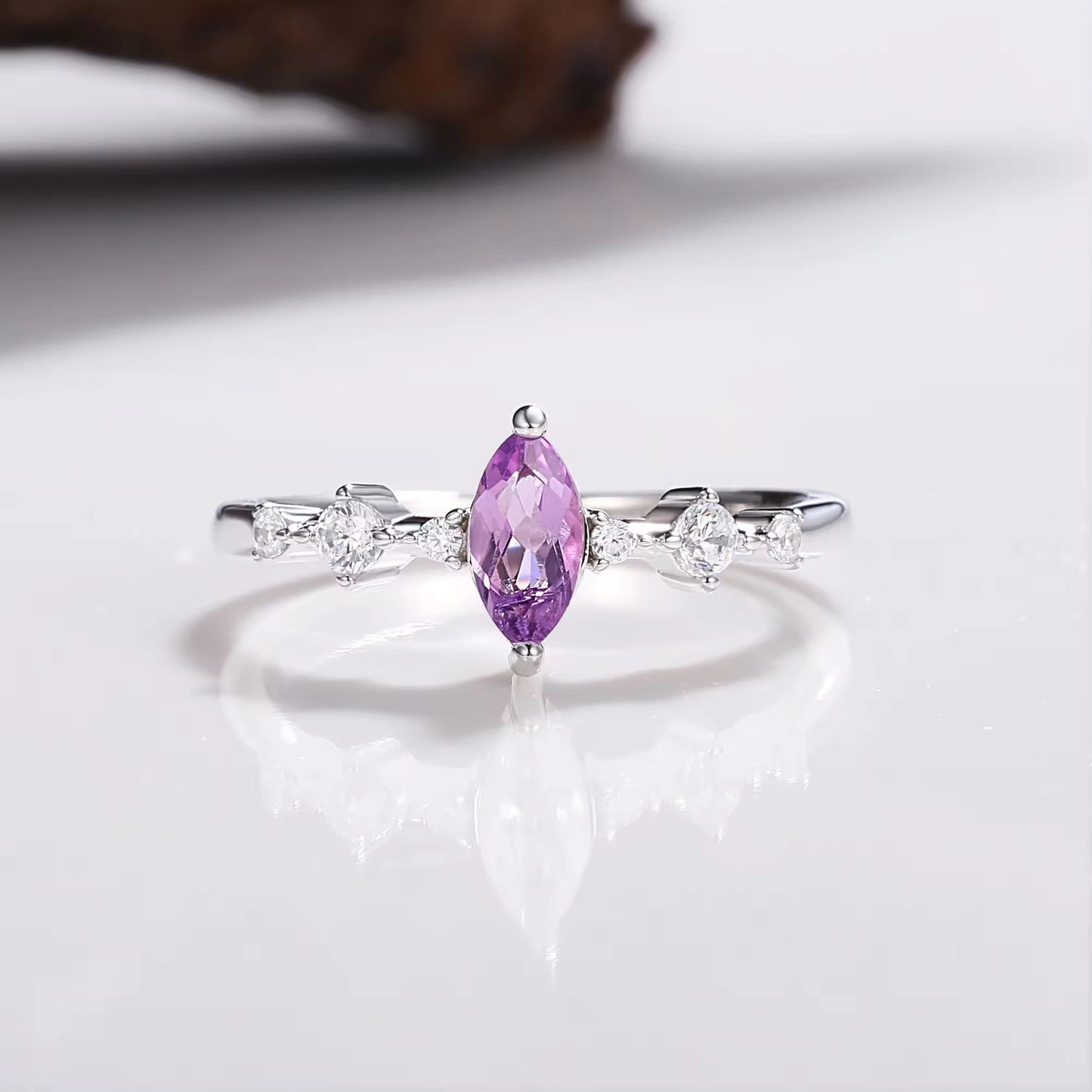 Ava Amethyst Ring Sterling Silver