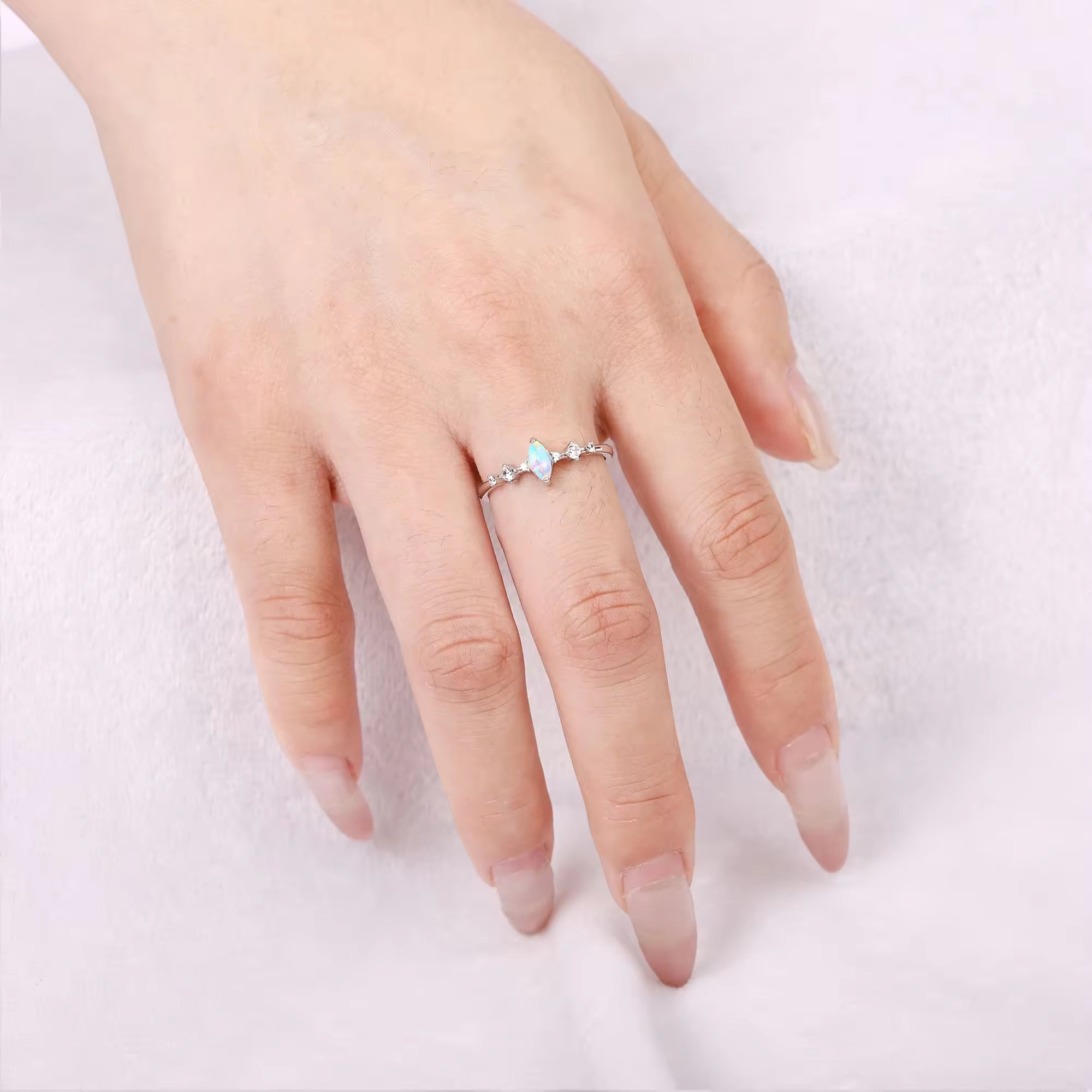 Ava Black Onyx Ring Sterling Silver