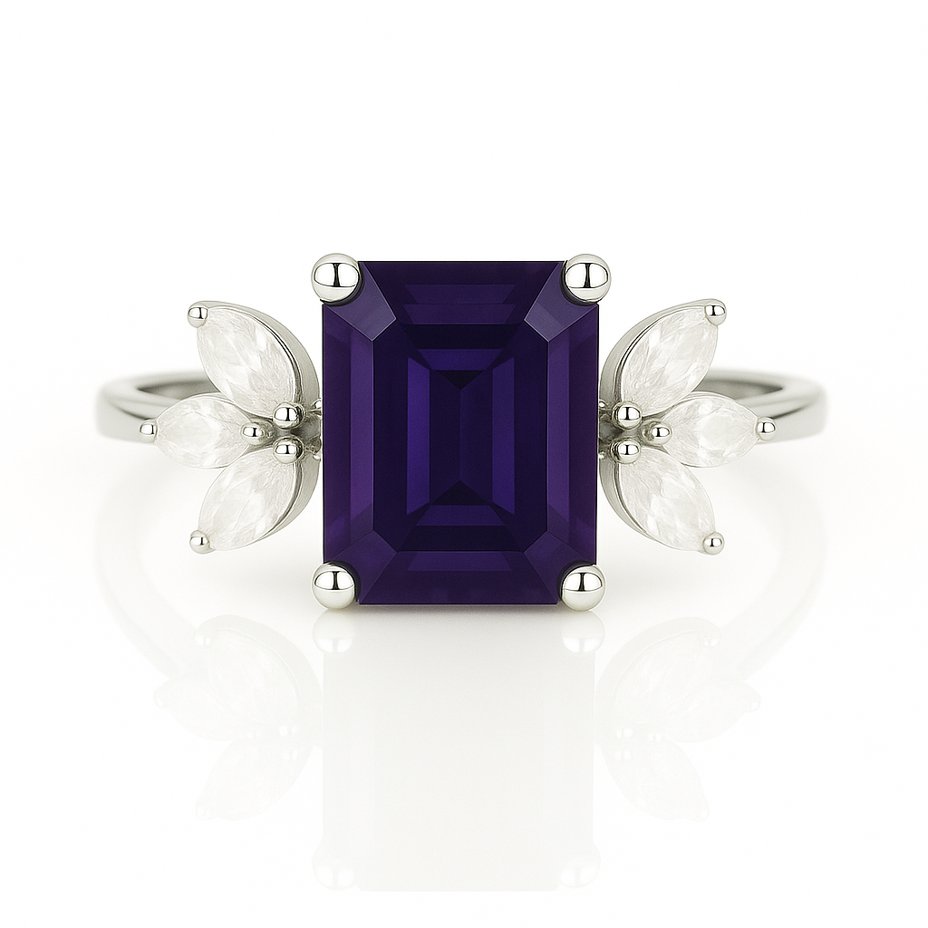 Ivy Morganite Ring Sterling Silver