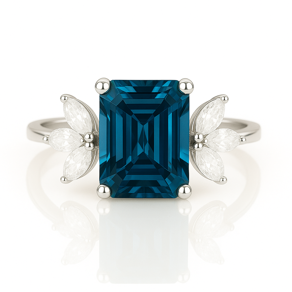 Ivy London Blue Topaz Ring Sterling Silver