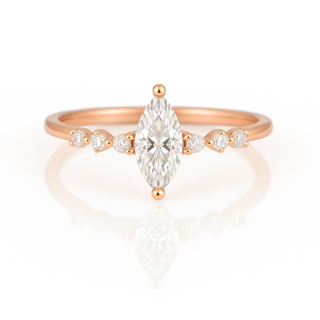 Ava Crystal Ring Rose Gold