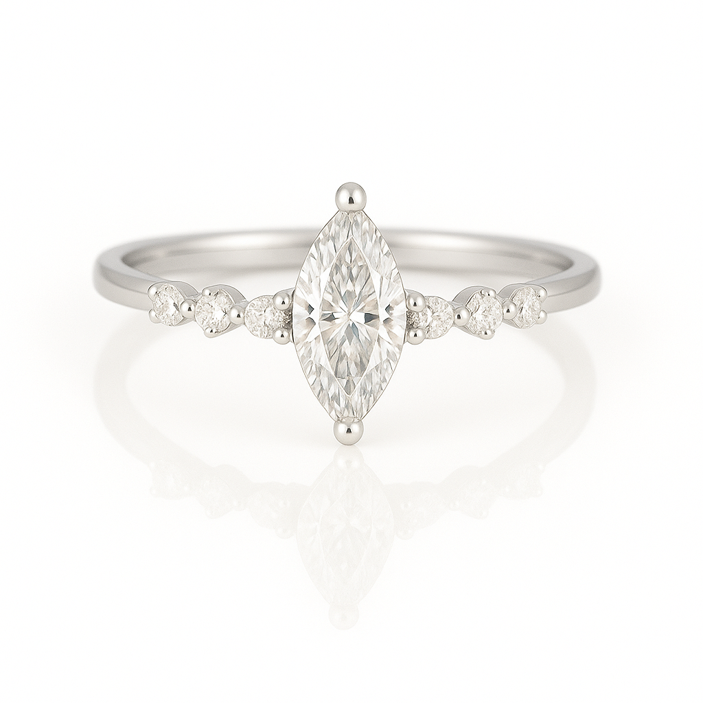 Ava Crystal Ring Sterling Silver
