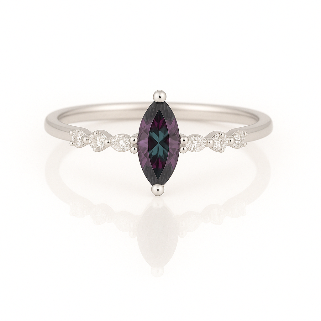 Ava Alexandrite Ring Sterling Silver