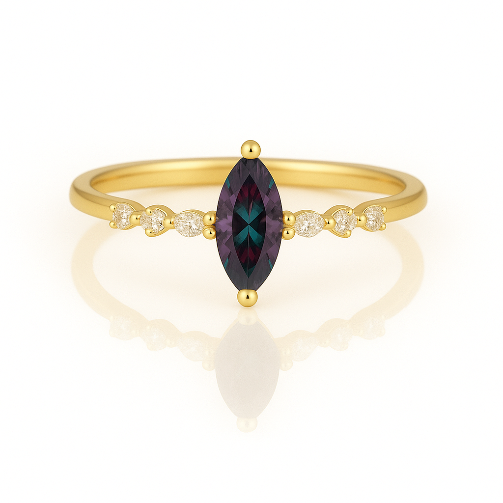 Ava Alexandrite Ring Gold