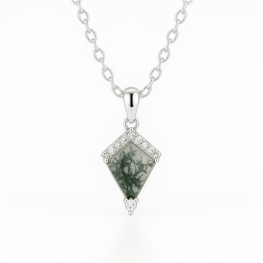 Dania Moss Agate Necklace