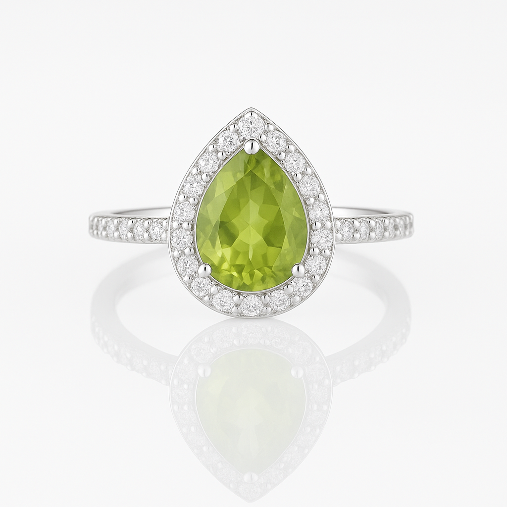 Nia Peridot Ring Sterling Silver