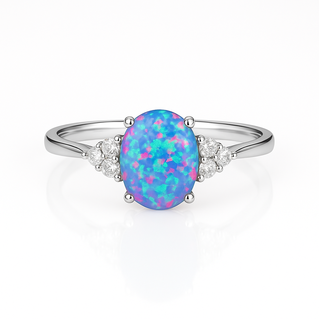 Tya Blue Fire Opal Ring