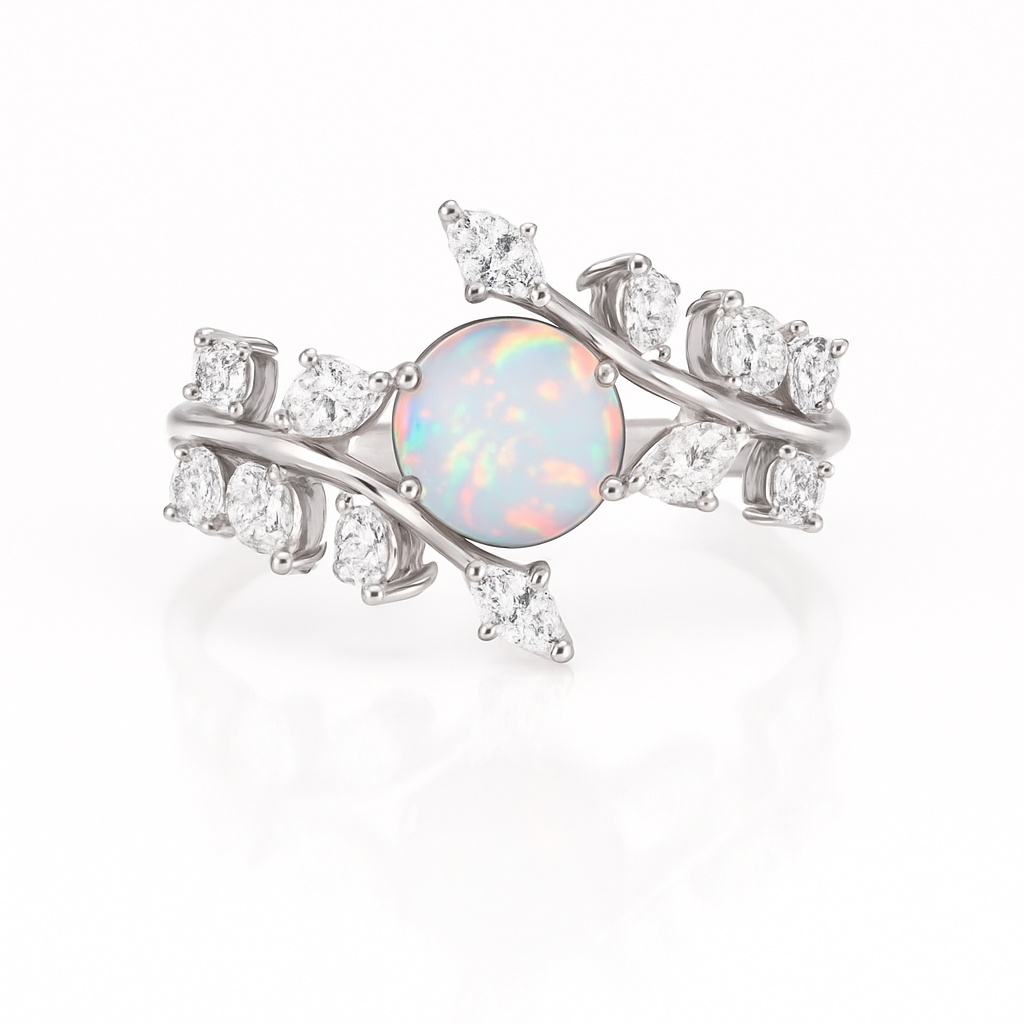 Via Opal Ring Sterling Silver