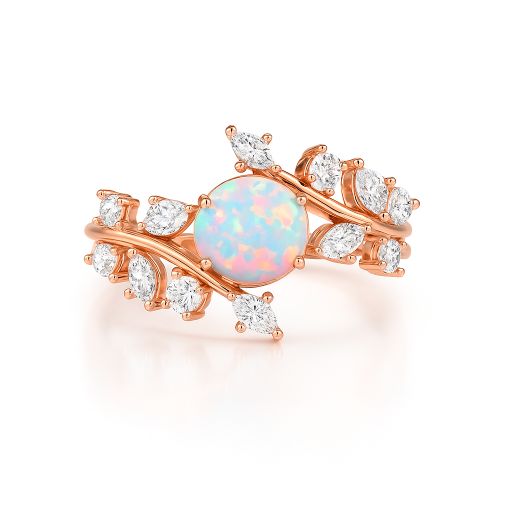 Via Opal Ring Sterling Silver