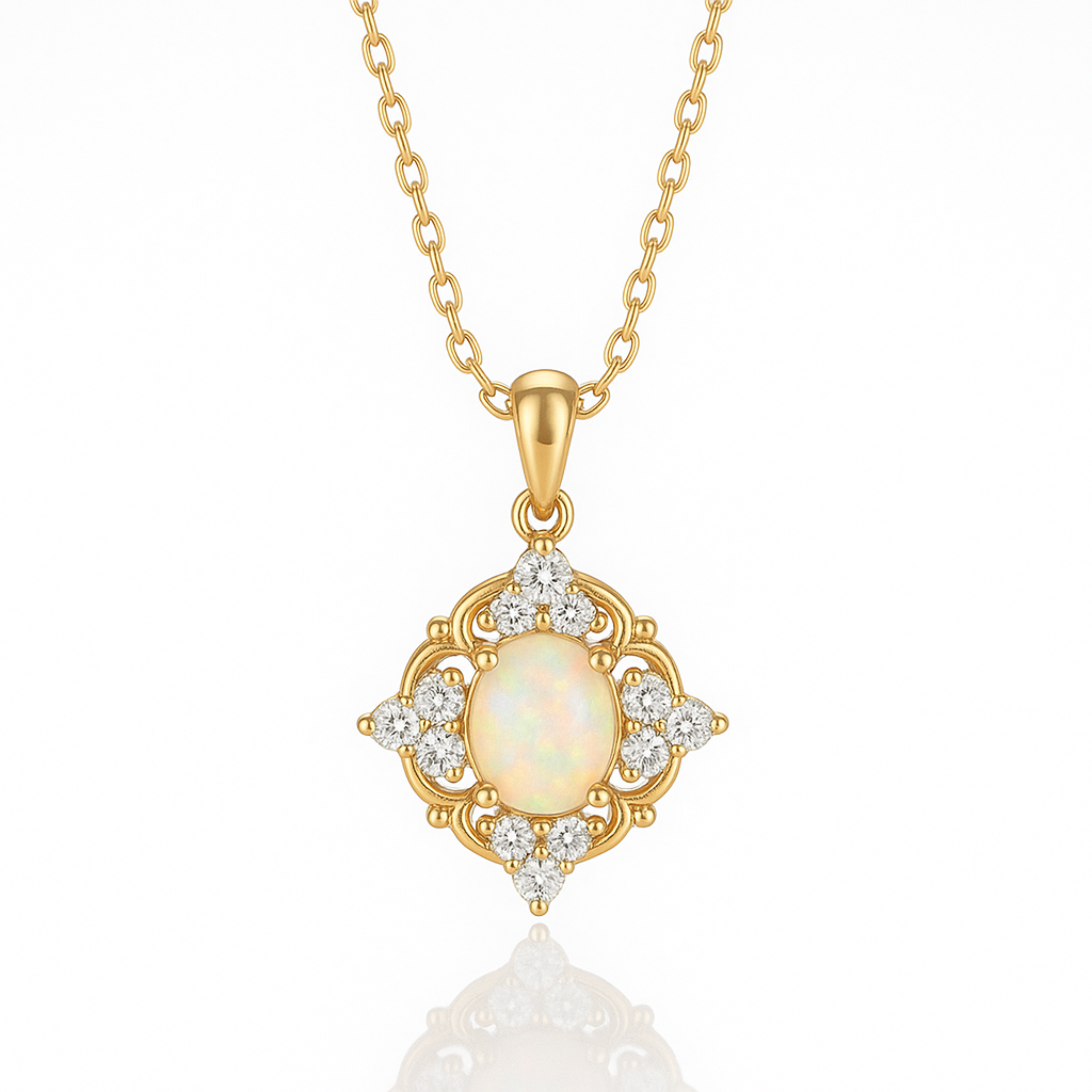 Fia Opal Necklace Gold