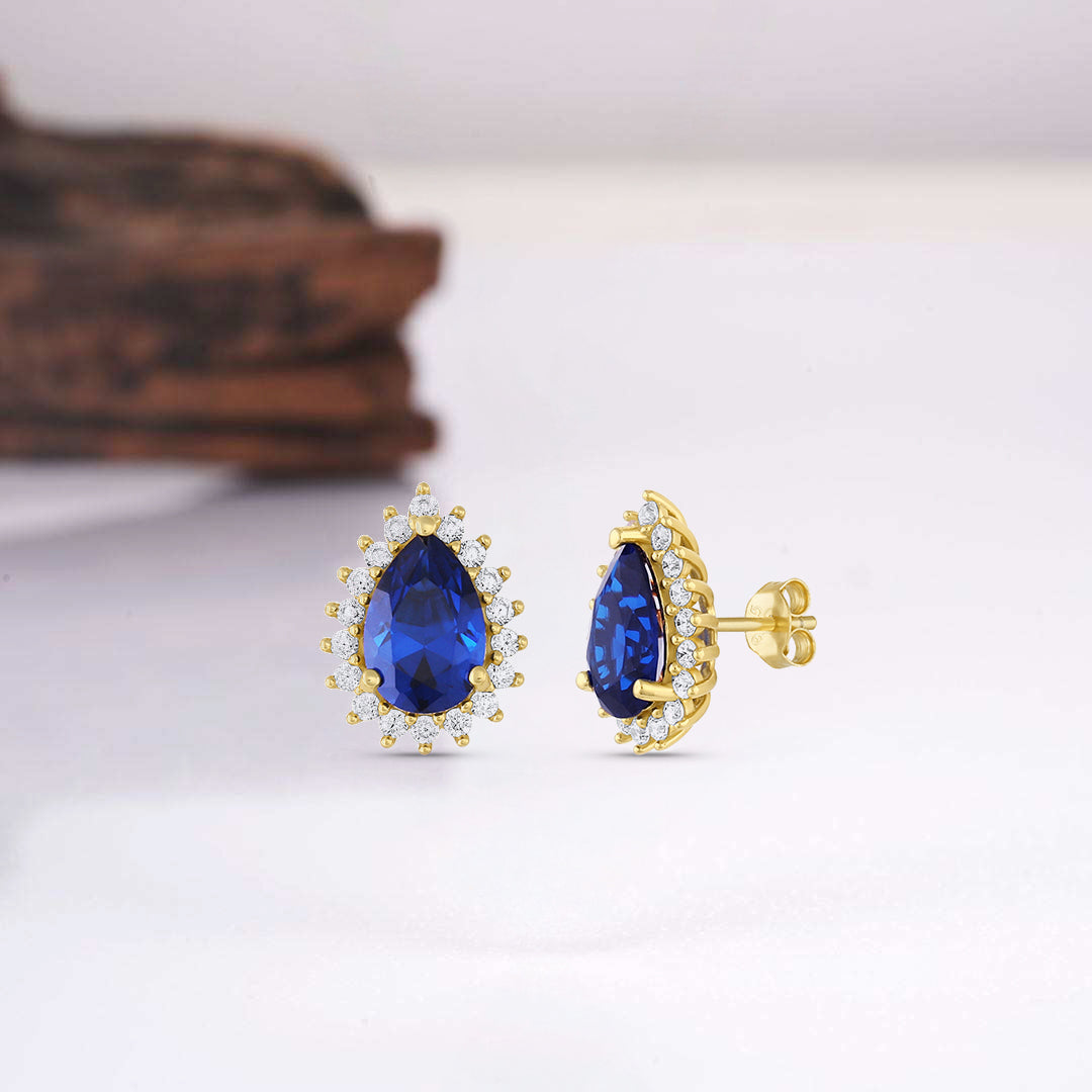 Ina Sapphire Earrings Gold