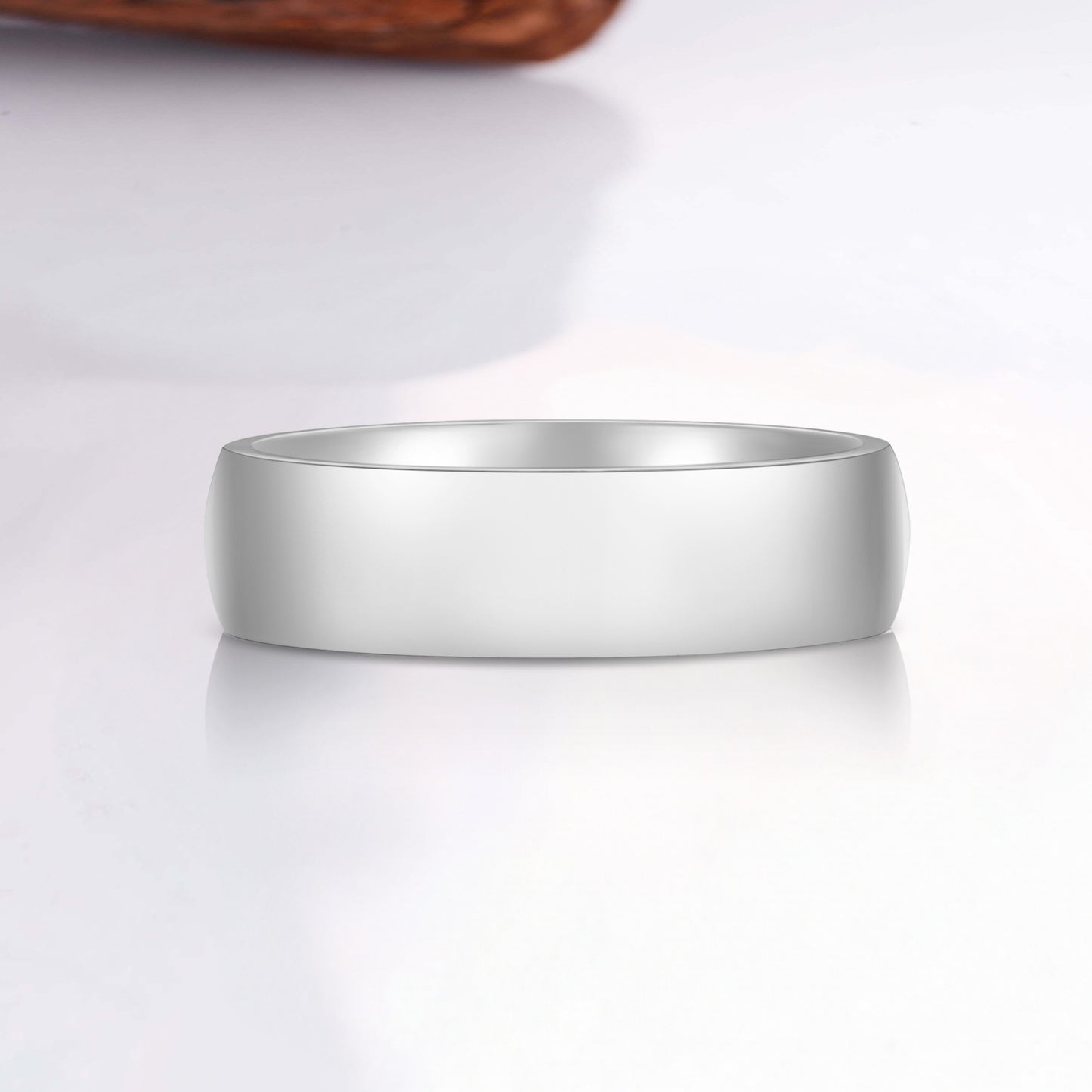 Troy 6mm Tungsten Men's Wedding Band Silver