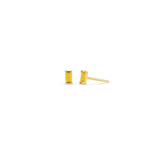 Pia 14k Solid Rose Gold Citrine Earrings