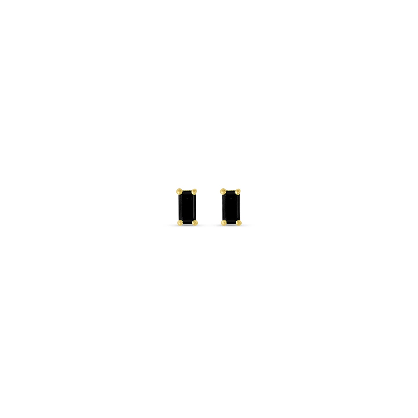 Pia 14k Solid Gold Black Onyx Earrings