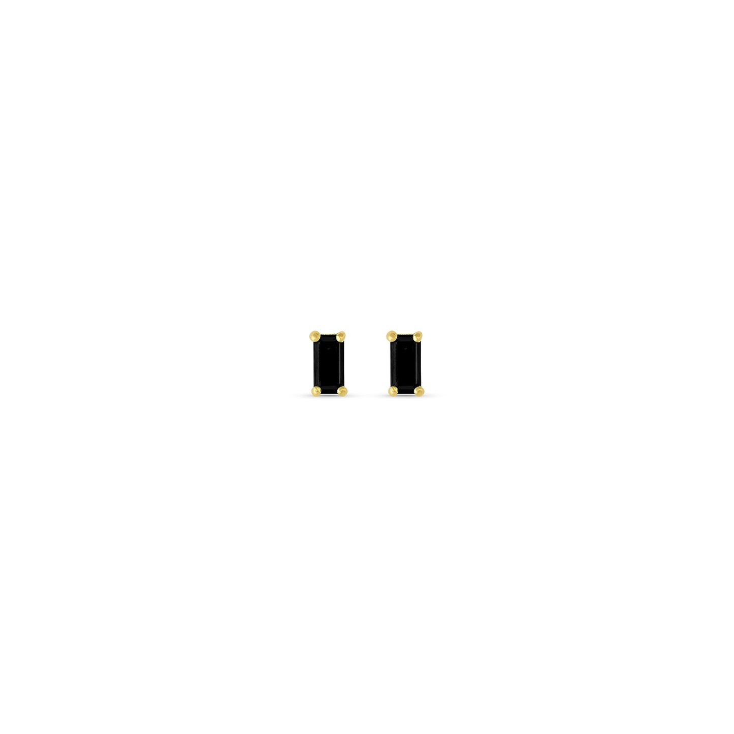 Pia 14k Solid Rose Gold Black Onyx Earrings