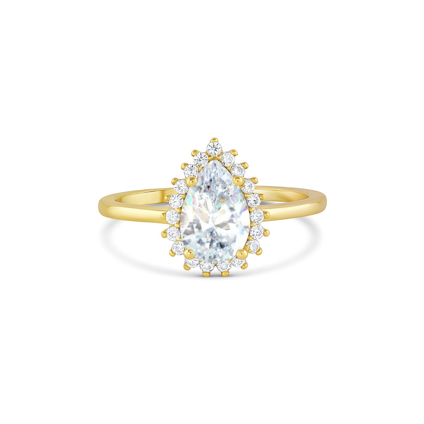Asa White Sapphire Ring Gold