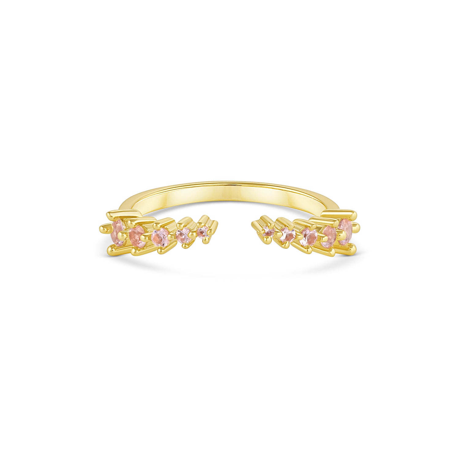 Fie Open Morganite Stacking Band Gold
