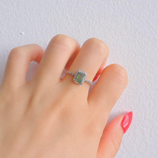 Eao Green Moss Agate Ring