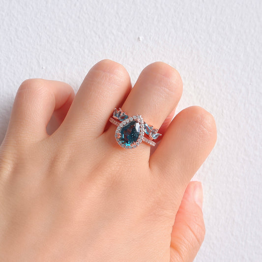Emma Aquamarine & Opal Ring
