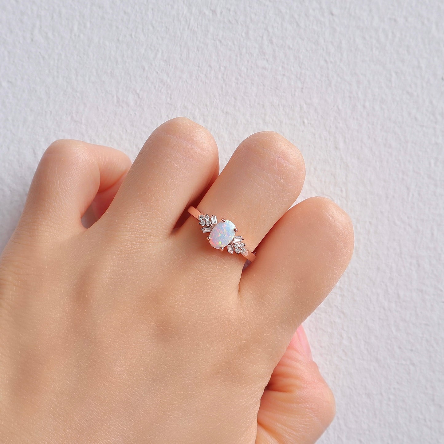 Kiv Opal Ring Rose Gold