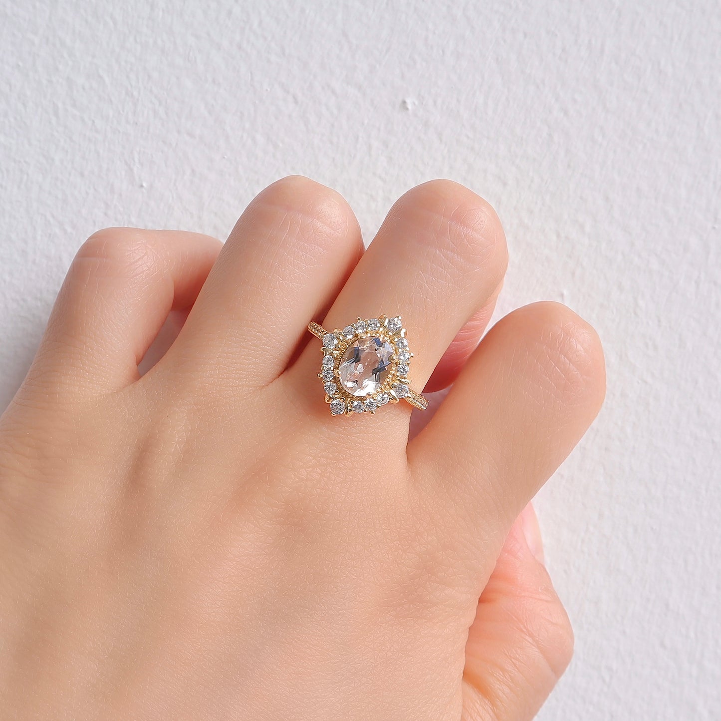 Mei Crystal Ring Rose Gold