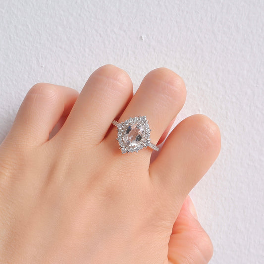 Mei Crystal Ring Sterling Silver