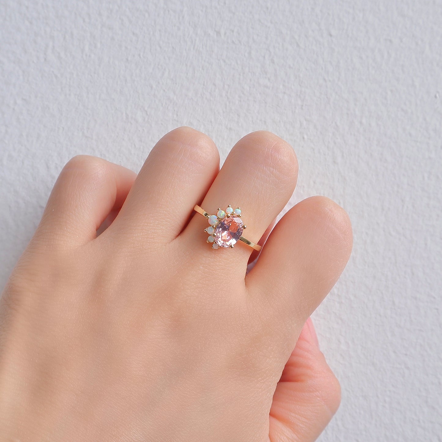Ari Morganite & Opal Ring