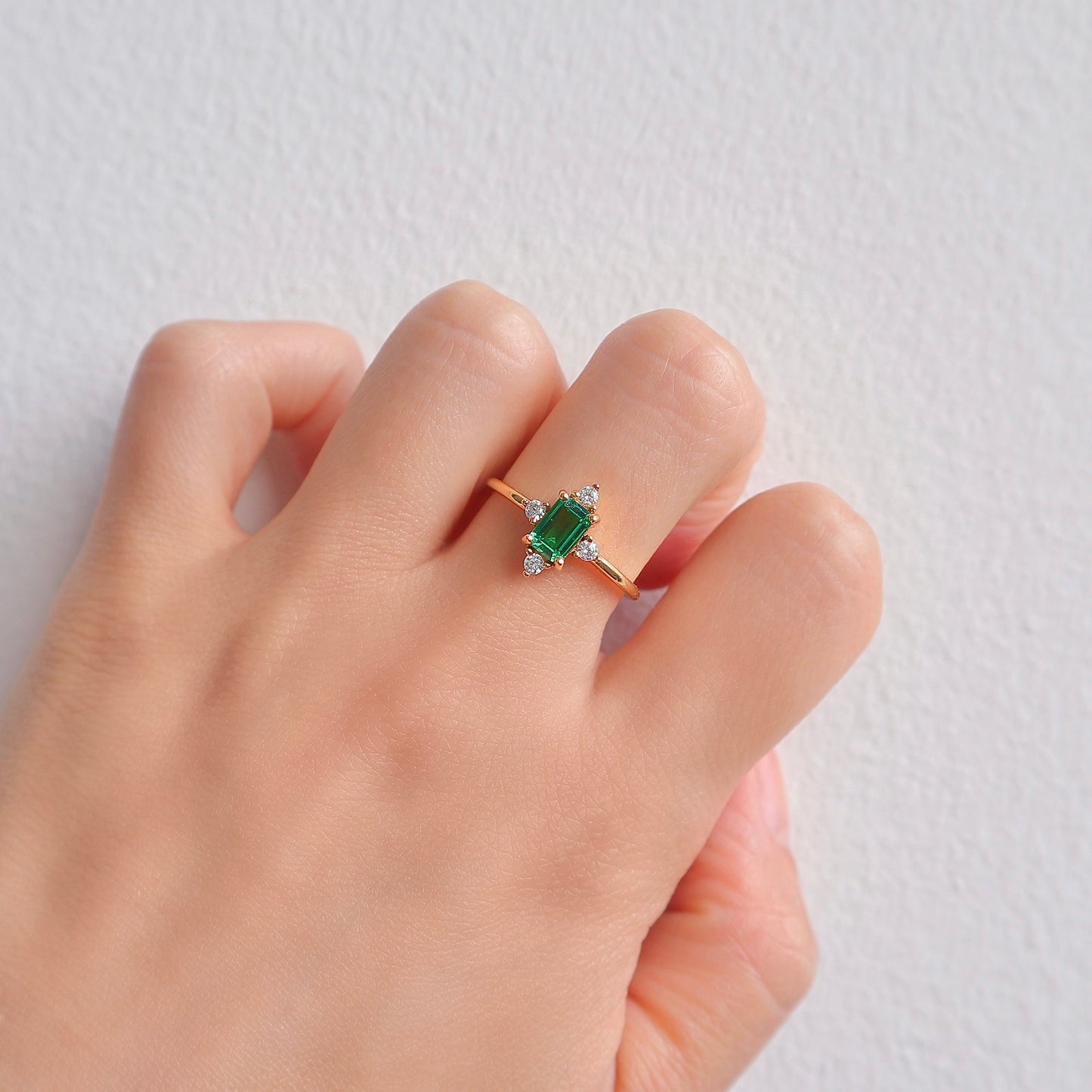 Sia Emerald Ring Sterling Silver