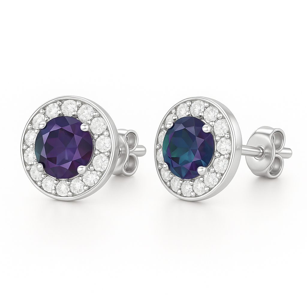 Jia Alexandrite Earrings Gold