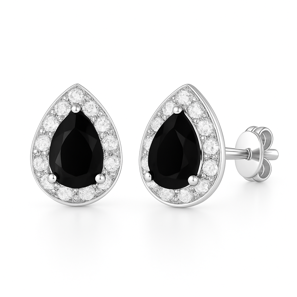 Ina Black Onyx Earrings Gold