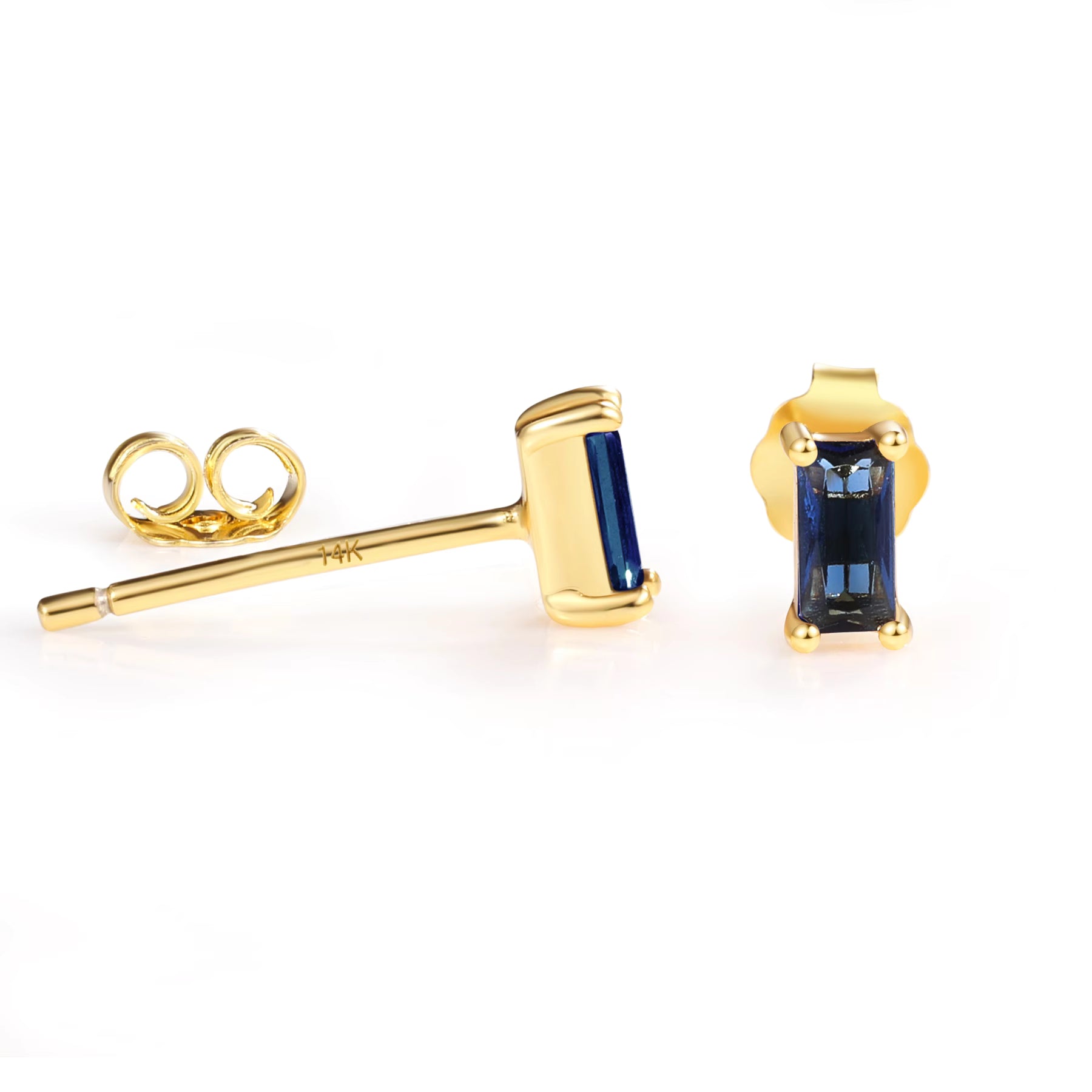 Pia 14k Solid Gold Sapphire Earrings