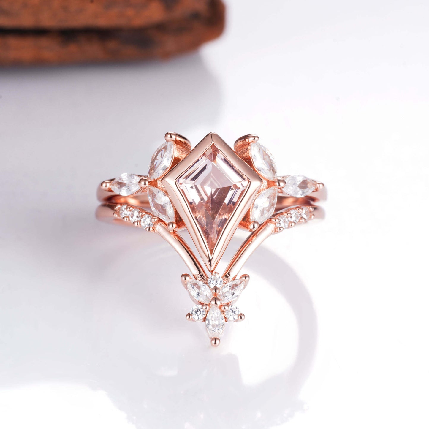 Nora Morganite Ring Set