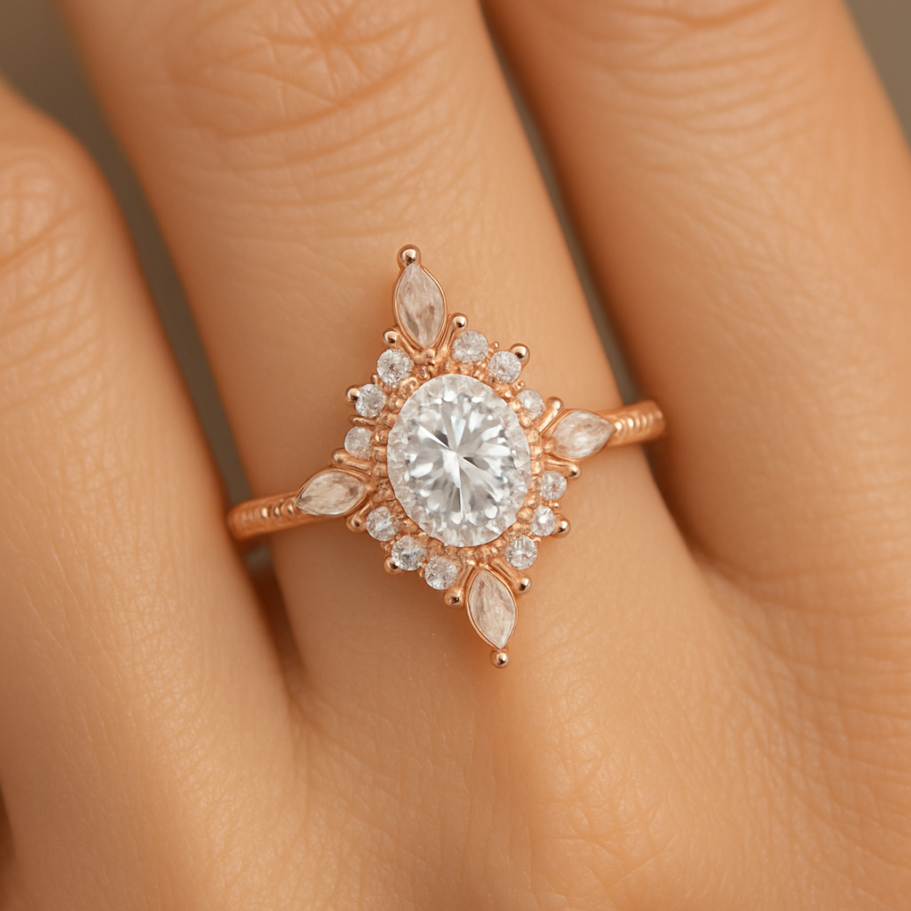 Mia Gemstone Ring Rose Gold