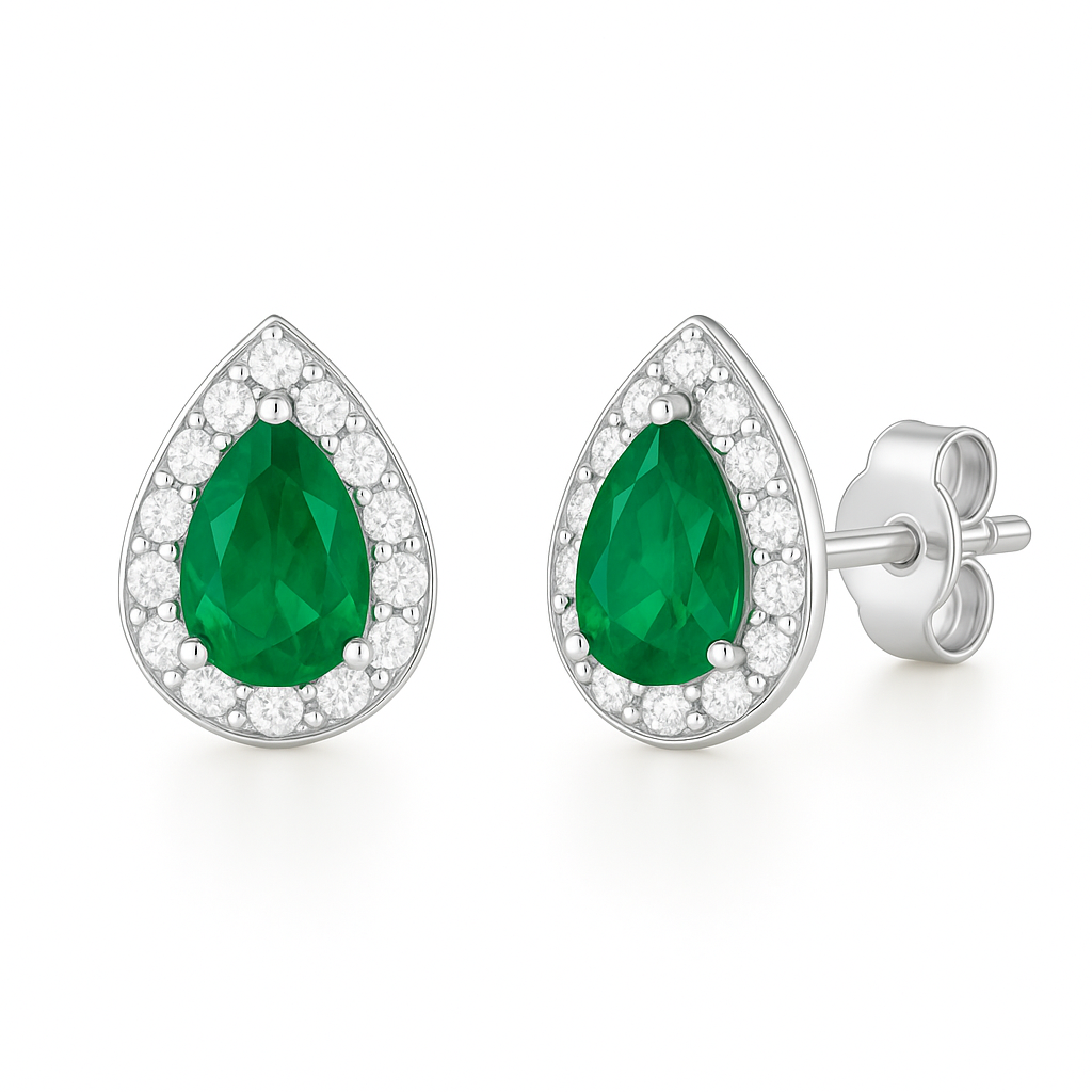Ina Emerald Earrings Gold