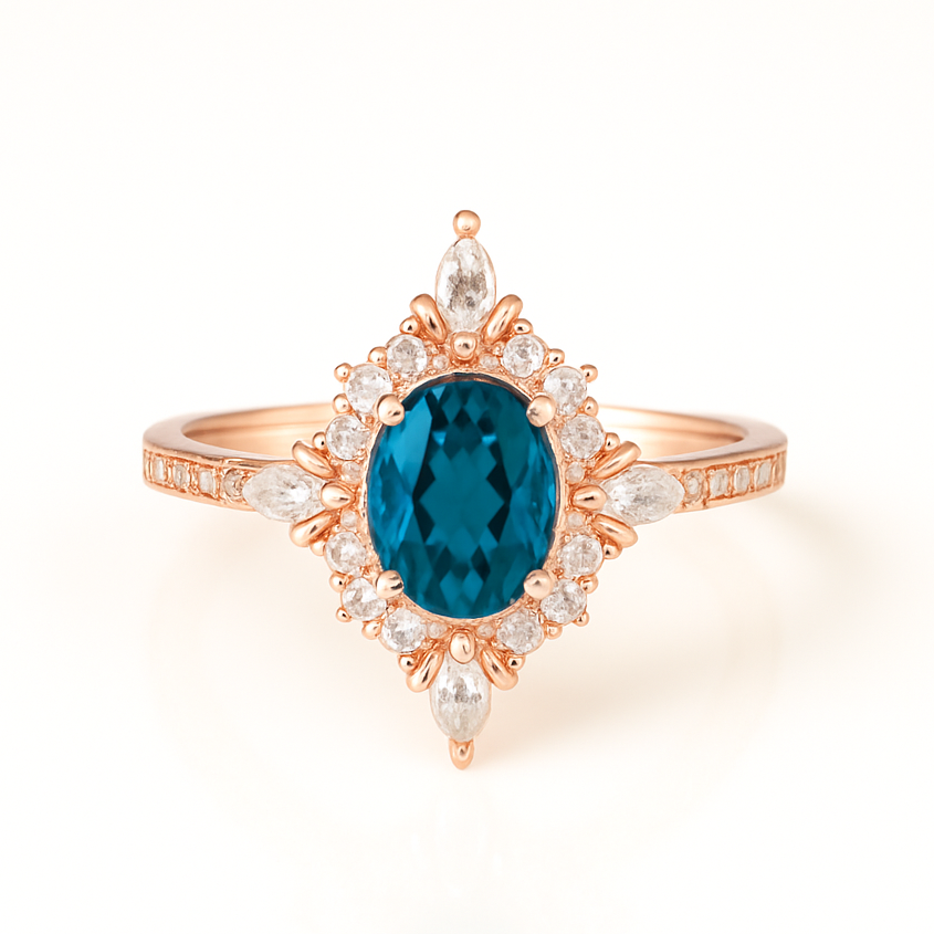 Mia Gemstone Ring Rose Gold