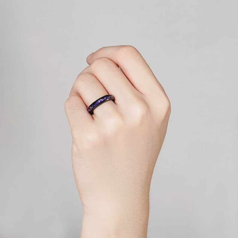 Esme Starry Night Crab Nebula Couple's Ring Set